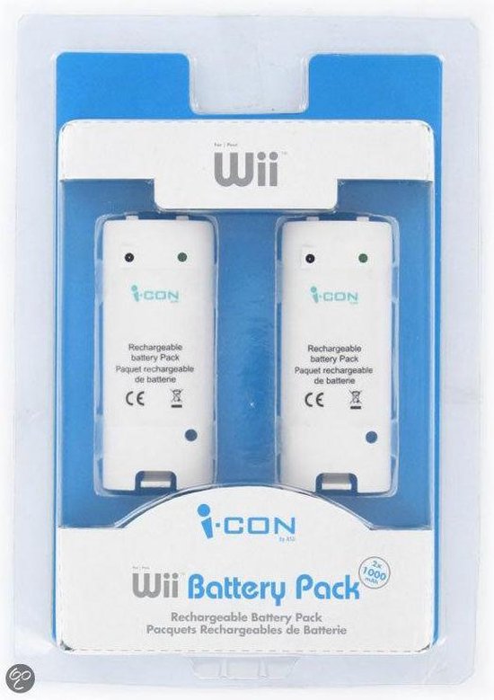 I-Con 2x Wii Controller Batterij 100 mAh | bol.com