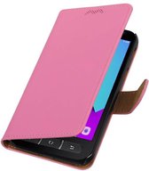 Samsung Galaxy Xcover 4 bookcase hoesje effen Roze