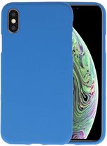 Hoesje Geschikt voor de iPhone XS - iPhone X - Backcover Color Telefoonhoesje - Navy