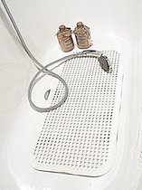Plots de tapis de bain antidérapants Papillon Blanc - 72x35 cm pvc