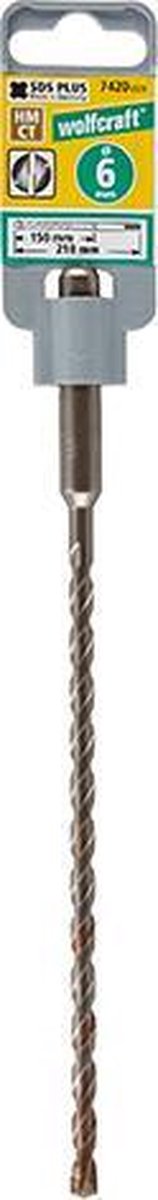 wolfcraft - Betonboor „Professional 4-cut“ hardmetaal-voorzien, SDS-plus, Ø 6 mm - 7420000