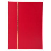Exacompta Postzegelalbum 22,5x30,5 cm met kunstlederen rode omslag - 32 zwarte binnenbladzijden - 9 acetaat banden