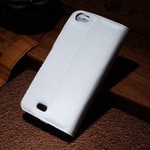 Wiko Lenny Hoesje Wit (Wallet Stand Case)