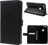 Litchi cover zwart wallet case hoesje Google Pixel XL