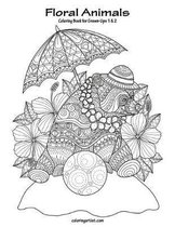Floral Animals Coloring Book for Grown-Ups 1 & 2