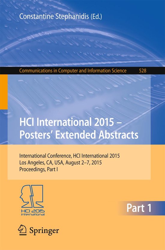 Springer Nature Proceedings Computer Science 1 - HCI Interna ... - cover