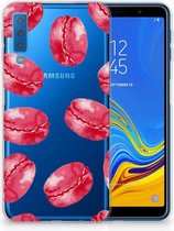 Geschikt voor Samsung A7 (2018) hoesje Design Pink Macarons