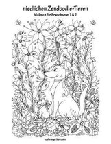 Malbuch mit niedlichen Zendoodle-Tieren fur Erwachsene 1 & 2