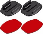 1 Set = 4 Delen – Go Pro Sticker – Vlak / Platte Bevestings Set – GoPro Zelfklevende – 3M Stickers – Plakken – Adhesive Mount Set – Curved – GoPro Accessories – EPIN 3D