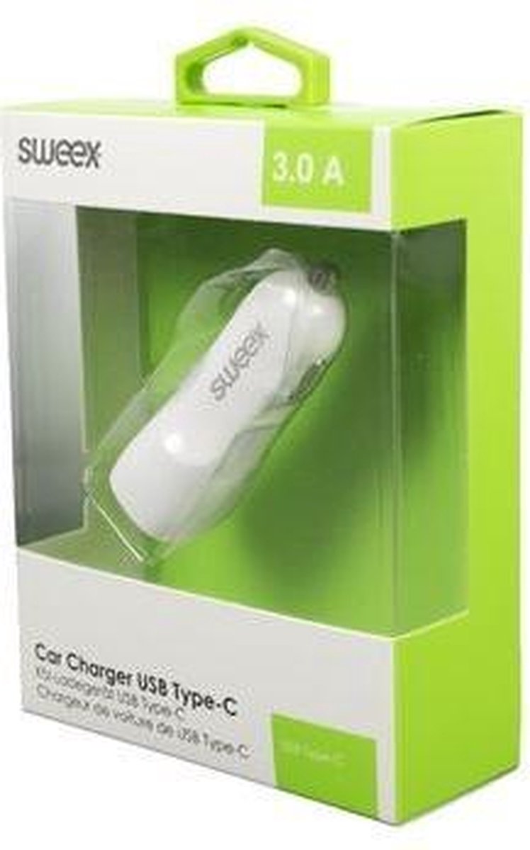 Autolader 1-Uitgang 3.0 A USB-C™ Wit