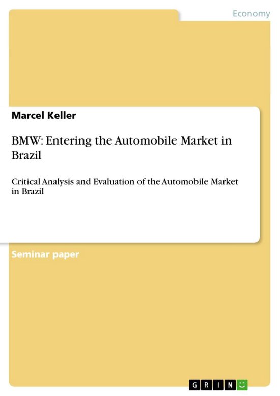 BMW: Entering the Automobile Market in Brazil - cover