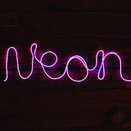 Neonkabel - 3 meter - roze - maak je eigen neon sign bol.com