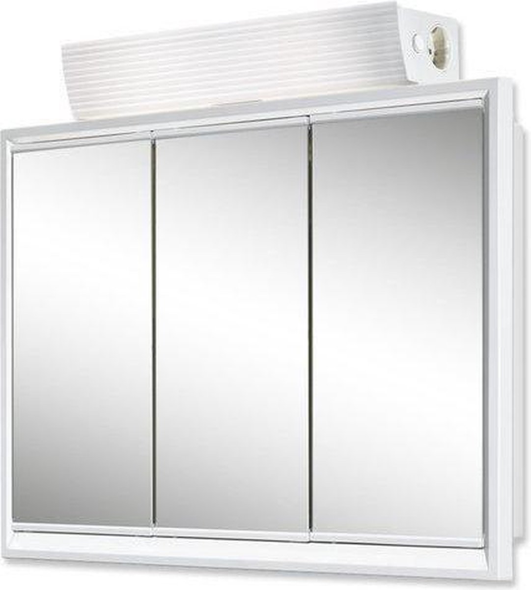Medicijn kast met spiegels en verlichting (2 x LED E14) – 58 x 50 x 19,5CM  - PVC | bol.com