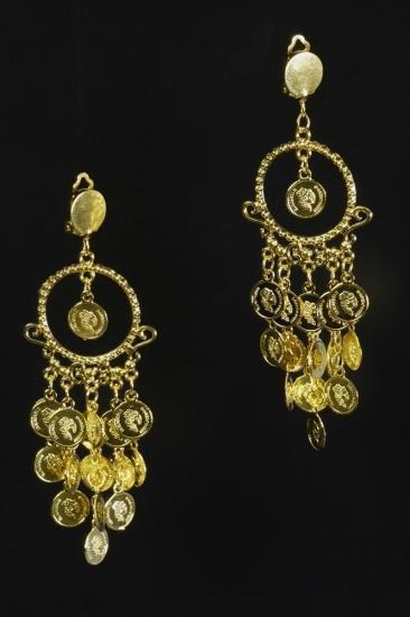 Gouden munten oorbellen - nacht Gypsy verkleed ketting | bol.com