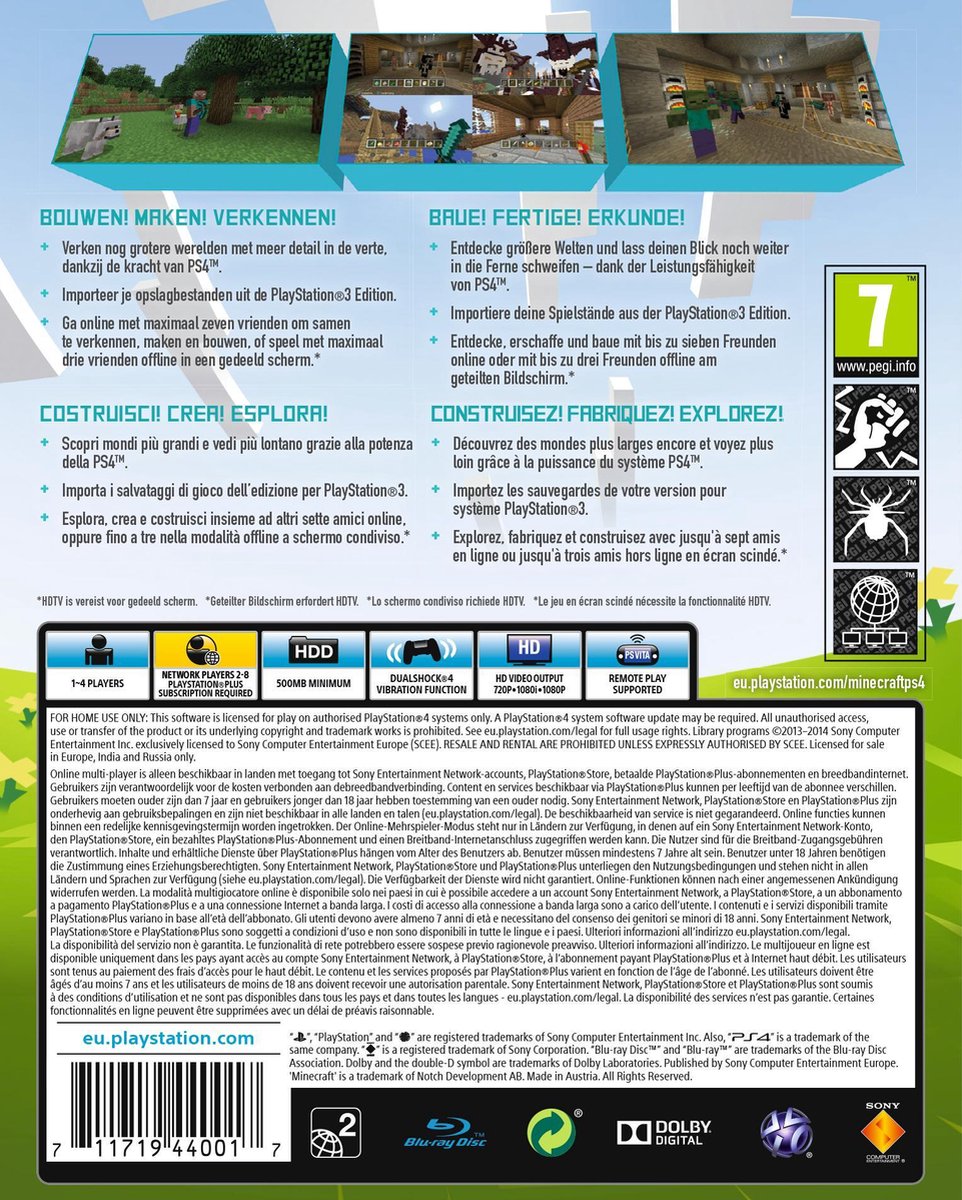 Minecraft - Playstation Edition - PS4 | Games | bol.com