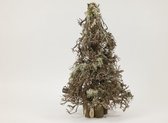 DBT Kerstboom Bonsaiboom Hout - Hout - Bruin - Groen - H90cm