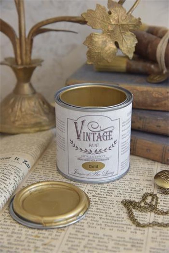 Afbeelding van Jeanne d Arc Living Vintage Paint Metallic Effect Gold/Goud 200ml