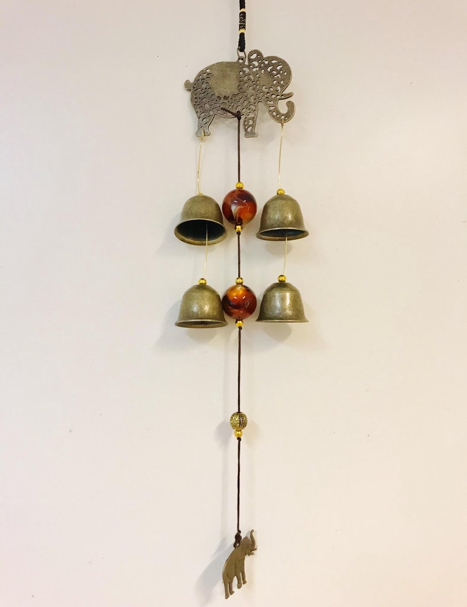Orgue à vent éléphant Feng Shui - carillons éoliens - avec 4 cloches en  cuivre -... | bol.com