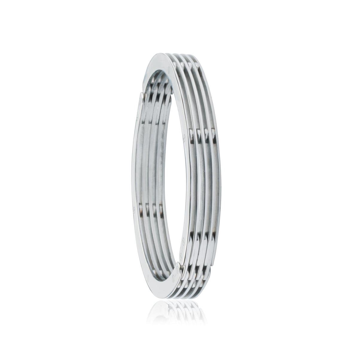 Slate - Stalen bangle 60 mm - Met spijltjes