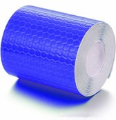 Reflecterende Sticker Tape - Blauwe reflectie plakband op rol van 200x5cm.