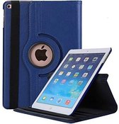 Tablethoes Geschikt voor: Apple iPad 2017 / Tablethoes Geschikt voor: Apple iPad 2018 Draaibaar Hoesje 360 Rotating Multi stand Case - Donker blauw