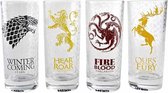 Game of Thrones Houses Sigils Set of 4 Glasses 300ml