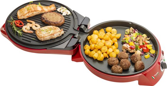 Bestron Pizzaoven - APZ400 - Temperatuur tot 230Â°C - Ã˜27 cm - Rood - Ook te gebruiken als tafelgrill - 5 jaar garantie — afbeelding 2