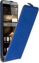 Blauw Huawei Ascend Mate 7 Lederen Flip case Telefoonhoesje