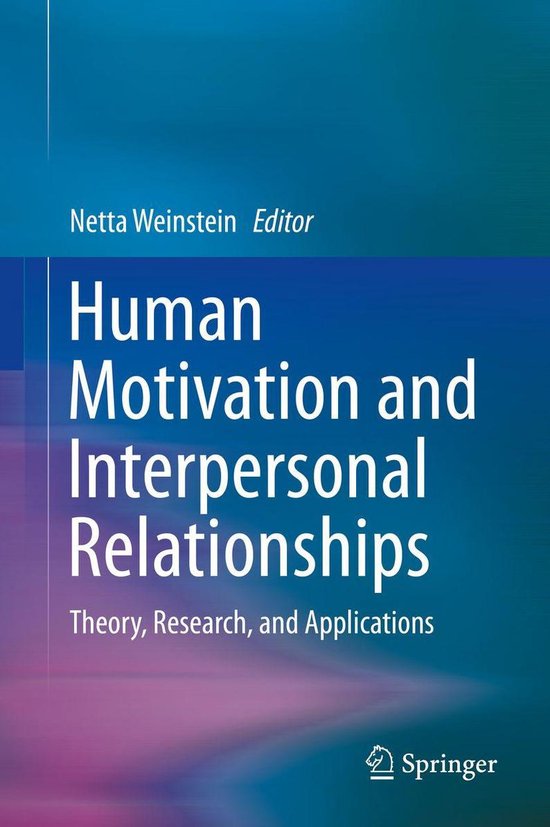 Human Motivation and Interpersonal Relationships - cover
