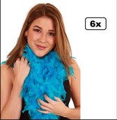 6x Boa luxe turquoise 75 gram 180cm