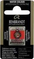 Rembrandt water colour napje Cadmium Red Light (303)