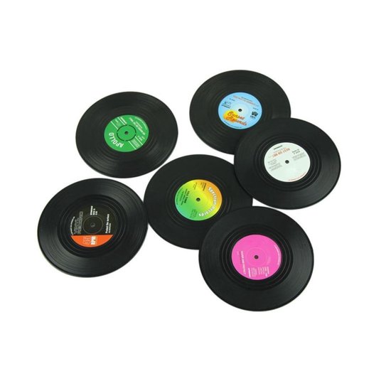 LP Onderzetters - 6 stuks - - Retro - Coasters - Onder Zetters - Feest - Vintage... | bol.com