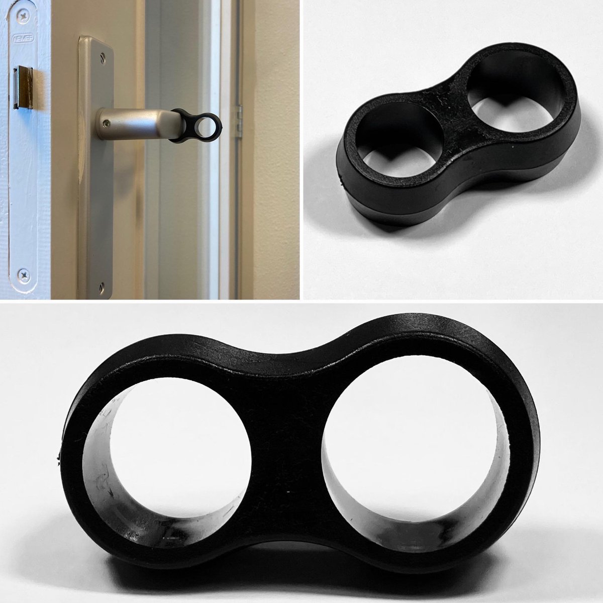 Sumio Products® Deurklink Buffers [200 stuks] Zwart - Stootdoppen - Muurbeschermers / Deurklink bescherming - Flexibele Deurstoppers