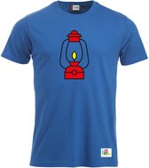 Campingtrend Heren T-Shirt | Lamp | Kobalt Blauw | Maat XL