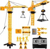 XL Hijskraan - Op Afstand Bestuurbare Kraan Machine - Crane Tower Met Afstandsbediening - Constructie Kraan - Speelgoed - Voertuigen - Werkvoertuigen - Construction Tower Crane - Speelgoedvoe