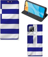 GSM Hoesje OPPO A15 Wallet Book Case Griekse Vlag