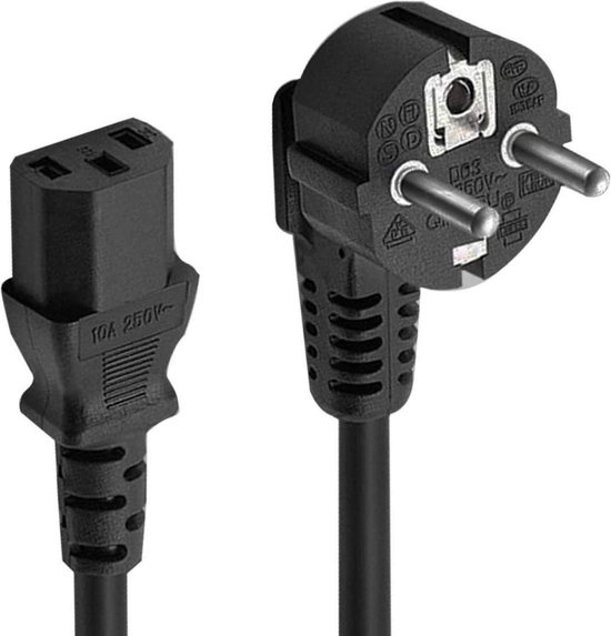 Câble d'alimentation 1,5 m C13 Prise Euro CEE 7/7 SCHUKO-C13 Câble de prise  Câble 3... | bol.com