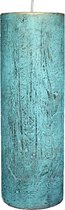 Turquoise loft rustiek stompkaars 200/70 (90 uur)
