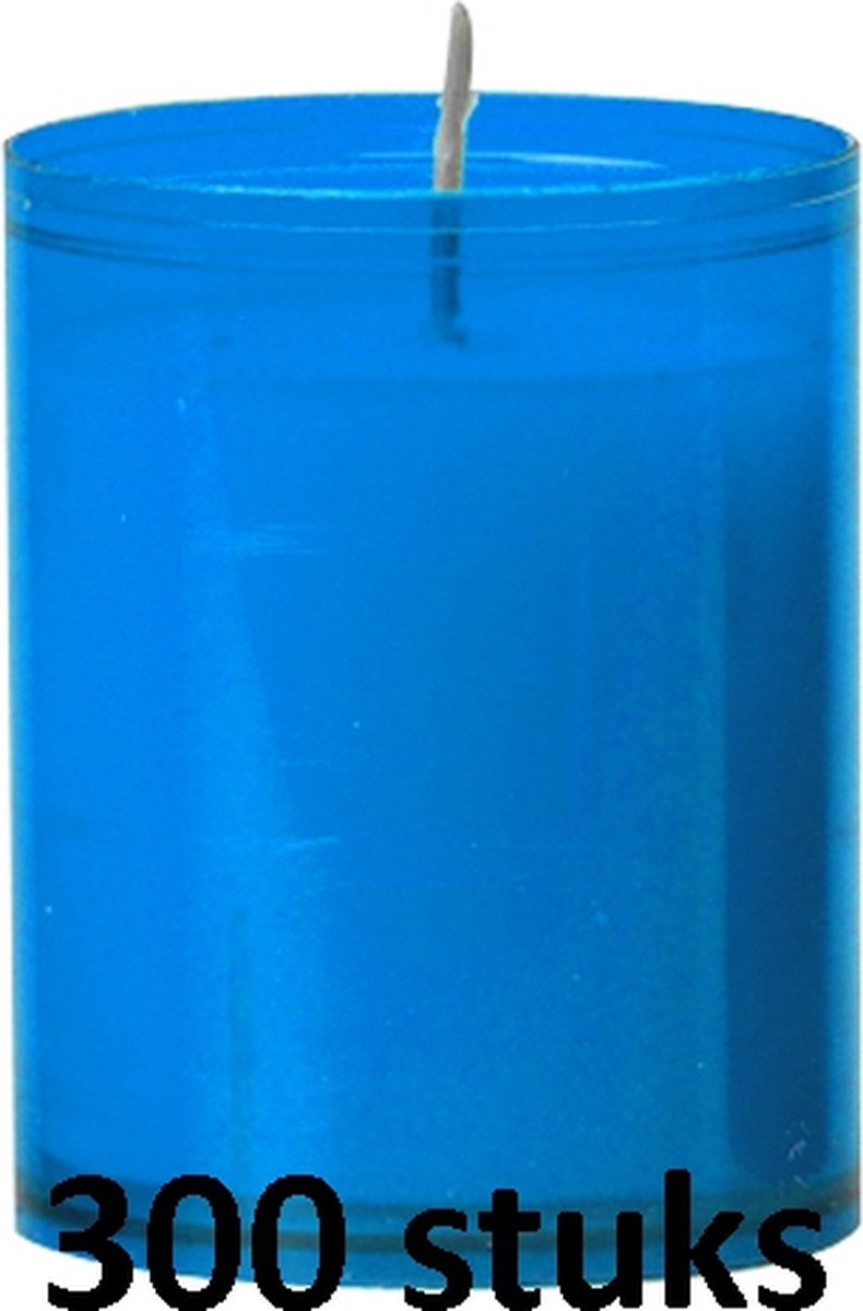 Zuilkaarsen blauw, waskaarsen Rustic, kaarsen met