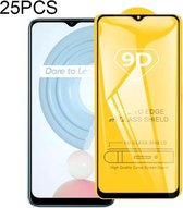 Voor OPPO Realme C21 25 PCS 9D Volledige lijm Volledig scherm Gehard glasfilm: