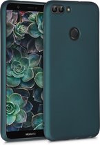 kwmobile telefoonhoesje voor Huawei Enjoy 7S / P Smart (2017) - Hoesje voor smartphone - Back cover in metallic petrol