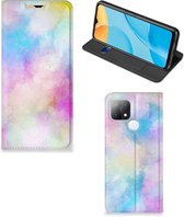 Bookcase Personnaliser OPPO A15 Etui Téléphone Aquarelle Lumière