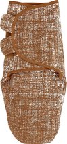 MEYCO | Swaddle | Inbakerdoek | 0-3 maanden | Fine Lines Camel | 100% Katoen