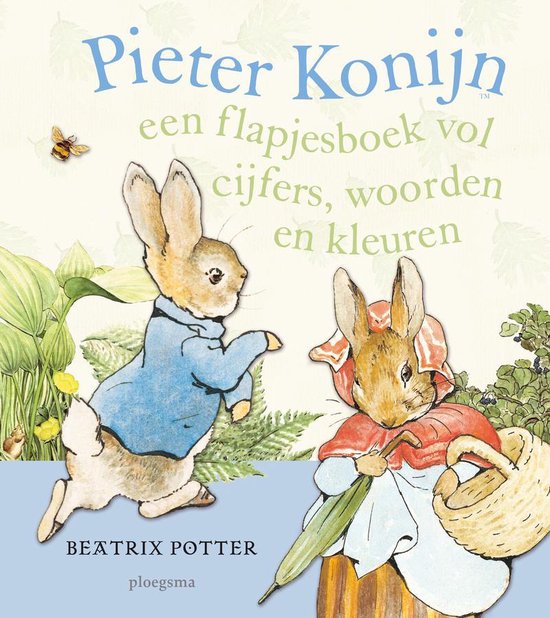 Cover van het boek 'Pieter Konijn / Cijfers, woorden en kleuren' van Beatrix Potter