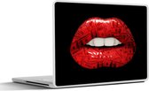 Laptop sticker - 10.1 inch - Lippen - Geld - Rood - 25x18cm - Laptopstickers - Laptop skin - Cover