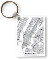 Porte-clés - Carte - New York - Minimalisme - Plastique