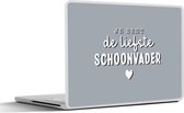 Laptop sticker - 15.6 inch - Cadeau vader - Spreuken - Vaderdag - Quote - Je bent de liefste schoonvader - 36x27,5cm - Laptopstickers - Laptop skin - Cover