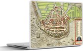 Laptop sticker - 12.3 inch - Kaart - Enkhuizen - Geschiedenis - 30x22cm - Laptopstickers - Laptop skin - Cover