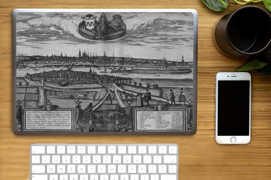Autocollant pour ordinateur portable - 15,6 pouces - Carte - Maastricht - Histoire - 36x27,5 cm - Autocollants pour ordinateur portable - Skin pour ordinateur portable - Couverture