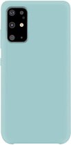 Solid hoesje Geschikt voor: Samsung Galaxy A32 5G Soft Touch Liquid Silicone Flexible TPU Rubber - Mist blauw